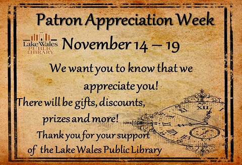 Patron Appreciation week